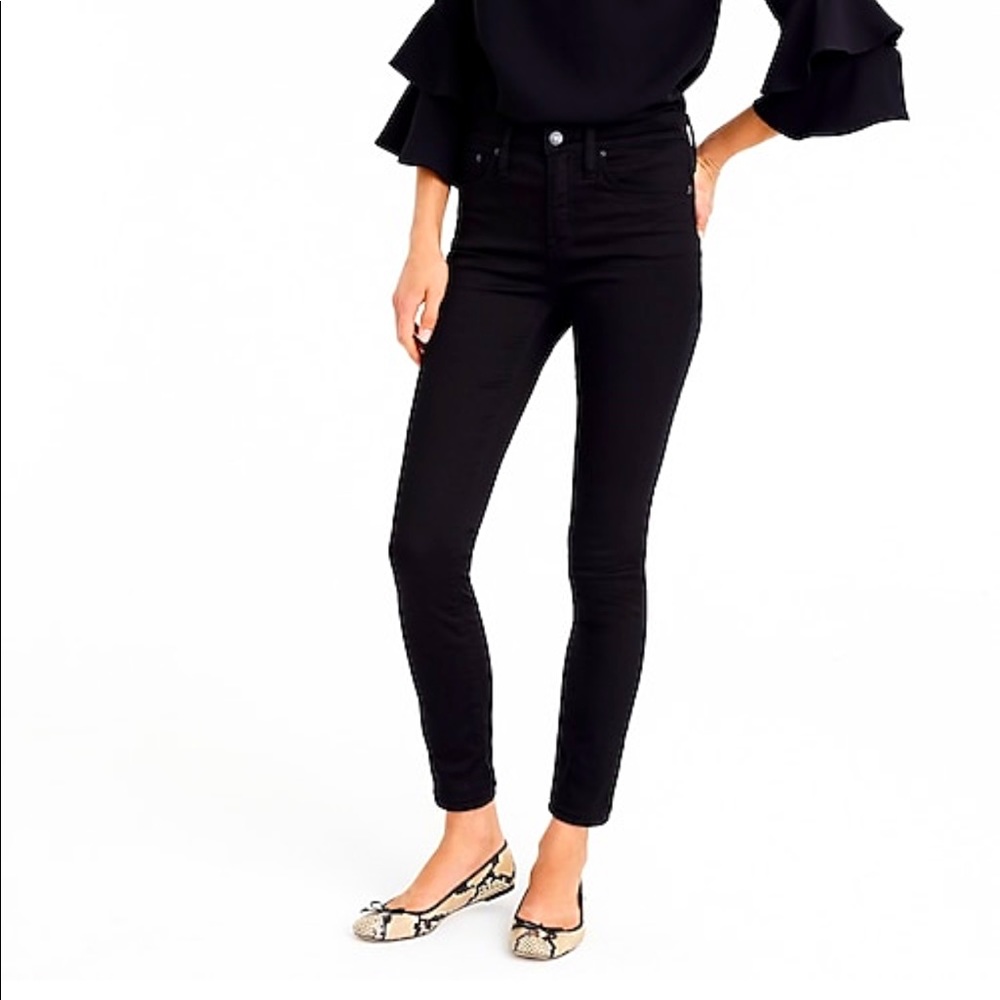 J. Crew 9” High-Rise Stretchy Toothpick Jeans